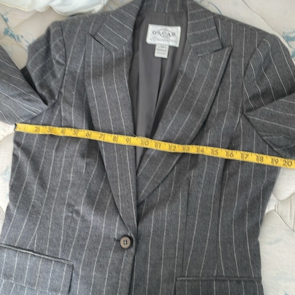 Oscar De La Renta vintage wool and cashmere blazer size 10 - Picture 6 of 6